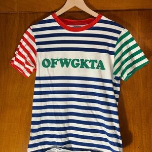 Odd Future Striped Tee - Blue, Red, Green